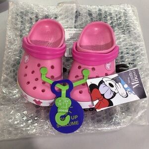 Kids Pink Clogs with Minnie Mouse